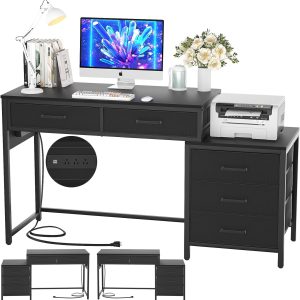 ZHIYUAN3217 Computer Reversible Outlets Charging Desk