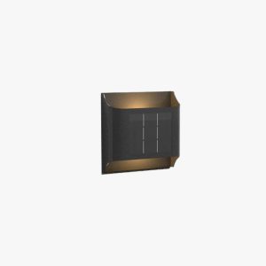 ZHIYUAN3252 LED Outdoor Wall Lamp Black Metal Courtyard