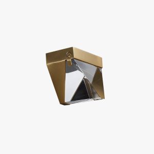 ZHIYUAN3250 Waterproof Diamond Shape Metal/Crystal Outdoor Wall Lamp, Gold/Black